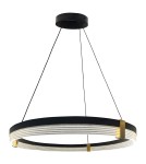 Pendant lamps circles - Light Prestige Plum 1 LED CCT medium black pendant lamp LP-0407/1P M BK Triangle. - product 1