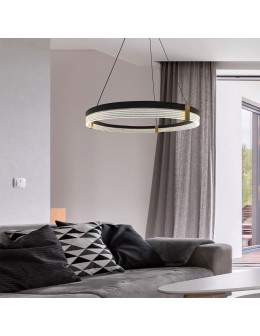 Light Prestige Plum 1 LED CCT medium black pendant lamp LP-0407/1P M BK Triangle. - product 2