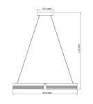 Pendant lamps circles - Light Prestige Plum 1 LED CCT medium black pendant lamp LP-0407/1P M BK Triangle. - product 9