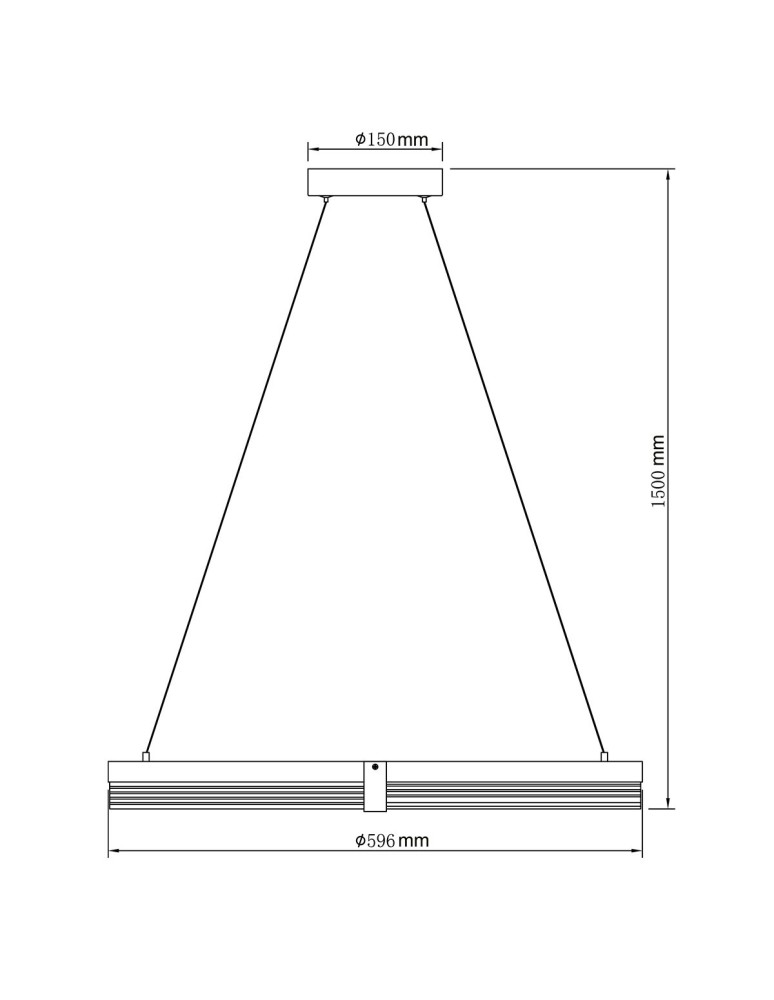 Pendant lamps circles - Light Prestige Plum 1 LED CCT medium black pendant lamp LP-0407/1P M BK Triangle. - product kolory-swiatla.pl 9