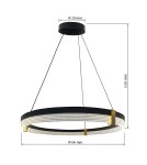 Pendant lamps circles - Light Prestige Plum 1 LED CCT medium black pendant lamp LP-0407/1P M BK Triangle. - product 10