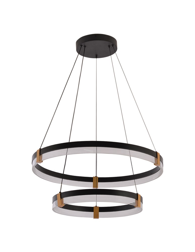 Pendant lamps circles - Light Prestige Plum 2 LED CCT pendant lamp black LP-0407/2P BK - product kolory-swiatla.pl 1
