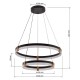 Light Prestige Lampa wisząca Plum 2 LED CCT czarna LP-0407/2P BK