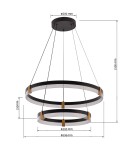 Pendant lamps circles - Light Prestige Plum 2 LED CCT pendant lamp black LP-0407/2P BK - product 8