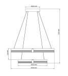 Pendant lamps circles - Light Prestige Plum 2 LED CCT pendant lamp black LP-0407/2P BK - product 9