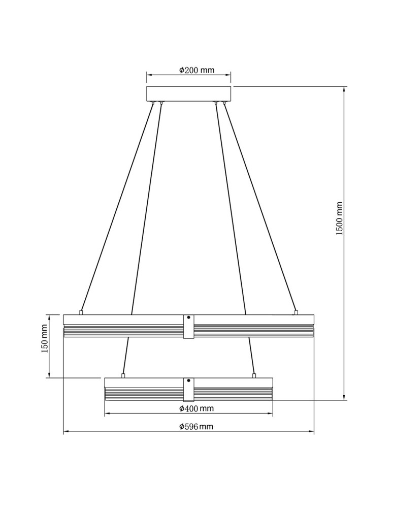Pendant lamps circles - Light Prestige Plum 2 LED CCT pendant lamp black LP-0407/2P BK - product kolory-swiatla.pl 9