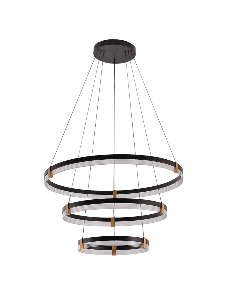 Pendant lamps circles - Light Prestige Plum 3 LED CCT pendant lamp black LP-0407/3P BK - product kolory-swiatla.pl 1