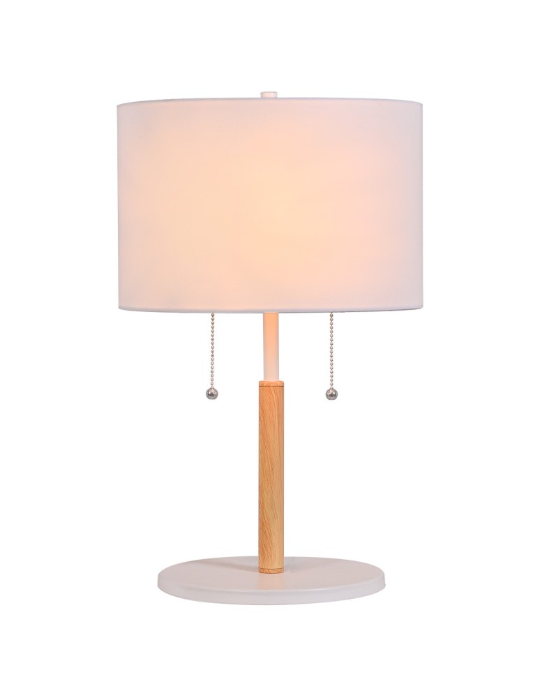 Table lamps with lampshade - Light Prestige Fogo table white LP-0304/2T WH - product kolory-swiatla.pl 4