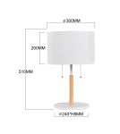 Table lamps with lampshade - Light Prestige Fogo table white LP-0304/2T WH - product 7