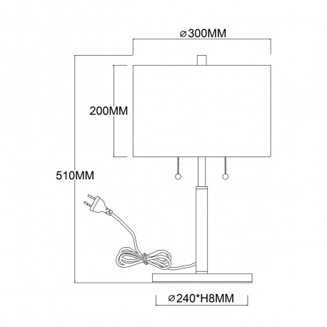 Light Prestige Fogo stołowa biała LP-0304/2T WH