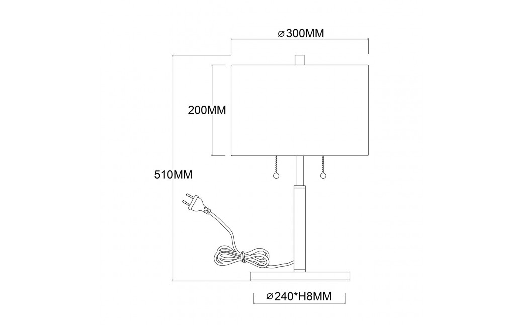 Light Prestige Fogo stołowa biała LP-0304/2T WH