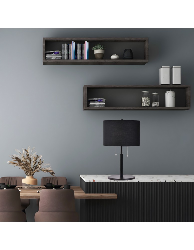 Table lamps with lampshade - Light Prestige Fogo table black LP-0304/2T BK - product kolory-swiatla.pl 4