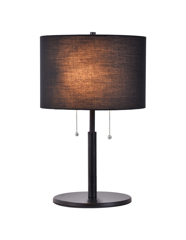 Table lamps with lampshade - Light Prestige Fogo table black LP-0304/2T BK - product kolory-swiatla.pl 6