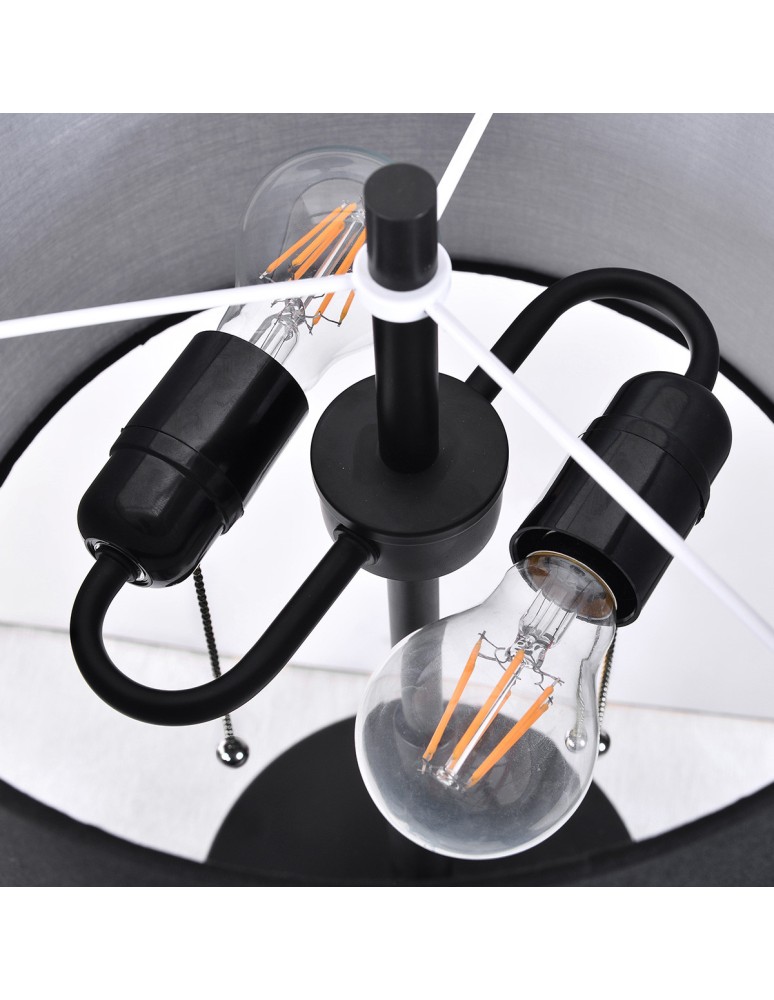 Table lamps with lampshade - Light Prestige Fogo table black LP-0304/2T BK - product kolory-swiatla.pl 8