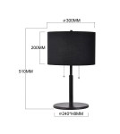 Table lamps with lampshade - Light Prestige Fogo table black LP-0304/2T BK - product 9