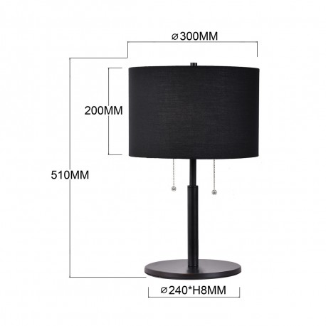 Light Prestige Fogo stołowa czarna LP-0304/2T BK