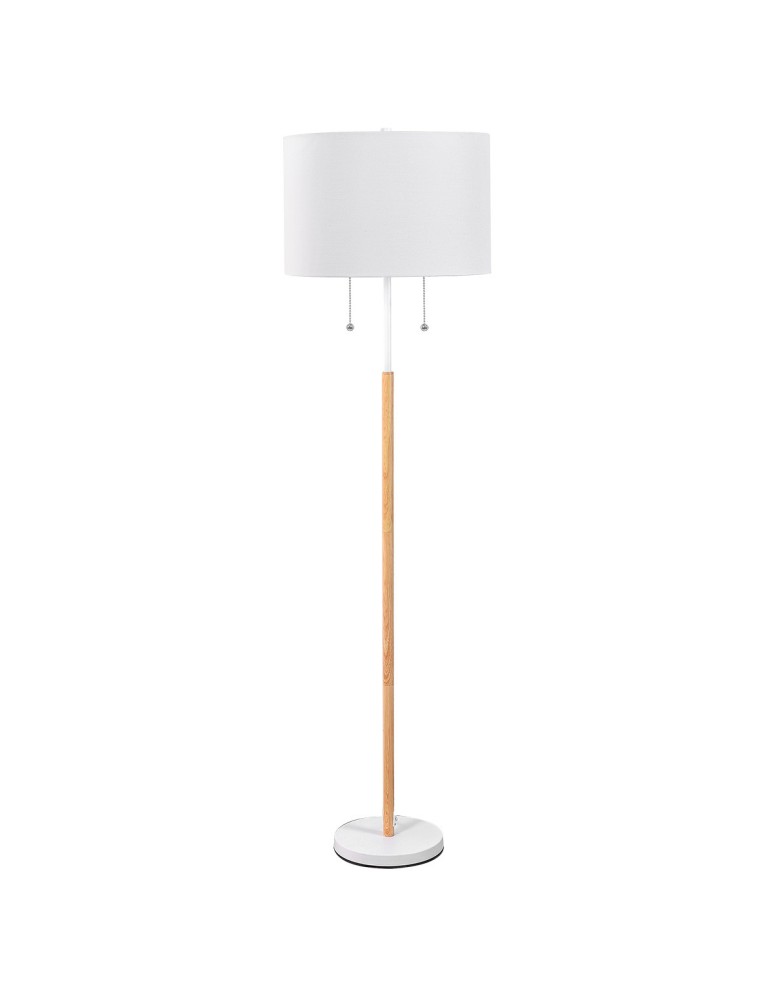 Floor lamps with lampshade - Light Prestige Fogo floor lamp white LP-0304/2F WH - product kolory-swiatla.pl 1