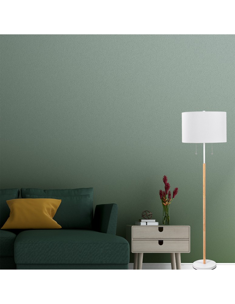 Floor lamps with lampshade - Light Prestige Fogo floor lamp white LP-0304/2F WH - product kolory-swiatla.pl 4