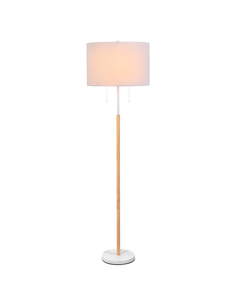 Floor lamps with lampshade - Light Prestige Fogo floor lamp white LP-0304/2F WH - product kolory-swiatla.pl 5