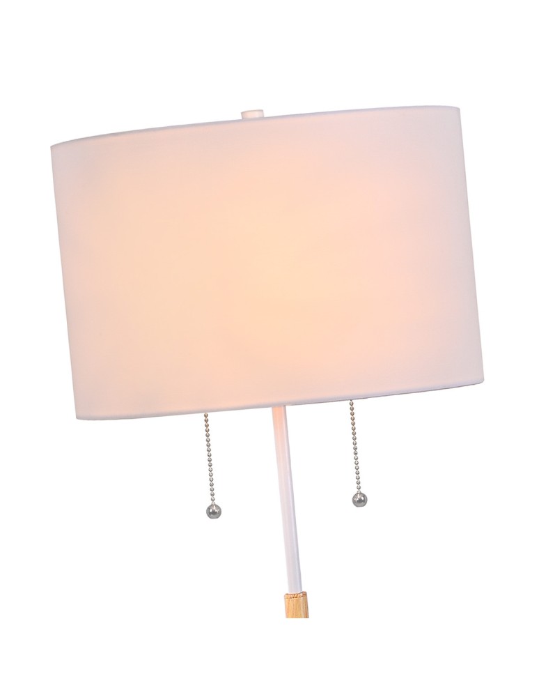 Floor lamps with lampshade - Light Prestige Fogo floor lamp white LP-0304/2F WH - product kolory-swiatla.pl 6