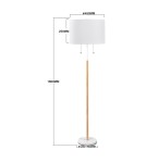 Floor lamps with lampshade - Light Prestige Fogo floor lamp white LP-0304/2F WH - product 8