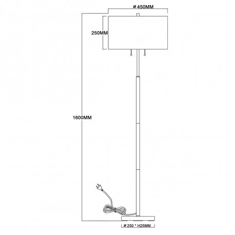 Light Prestige Fogo podłogowa biała LP-0304/2F WH