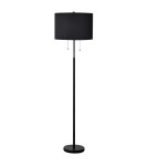 Floor lamps with lampshade - Light Prestige Fogo floor lamp black LP-0304/2F BK - product 1