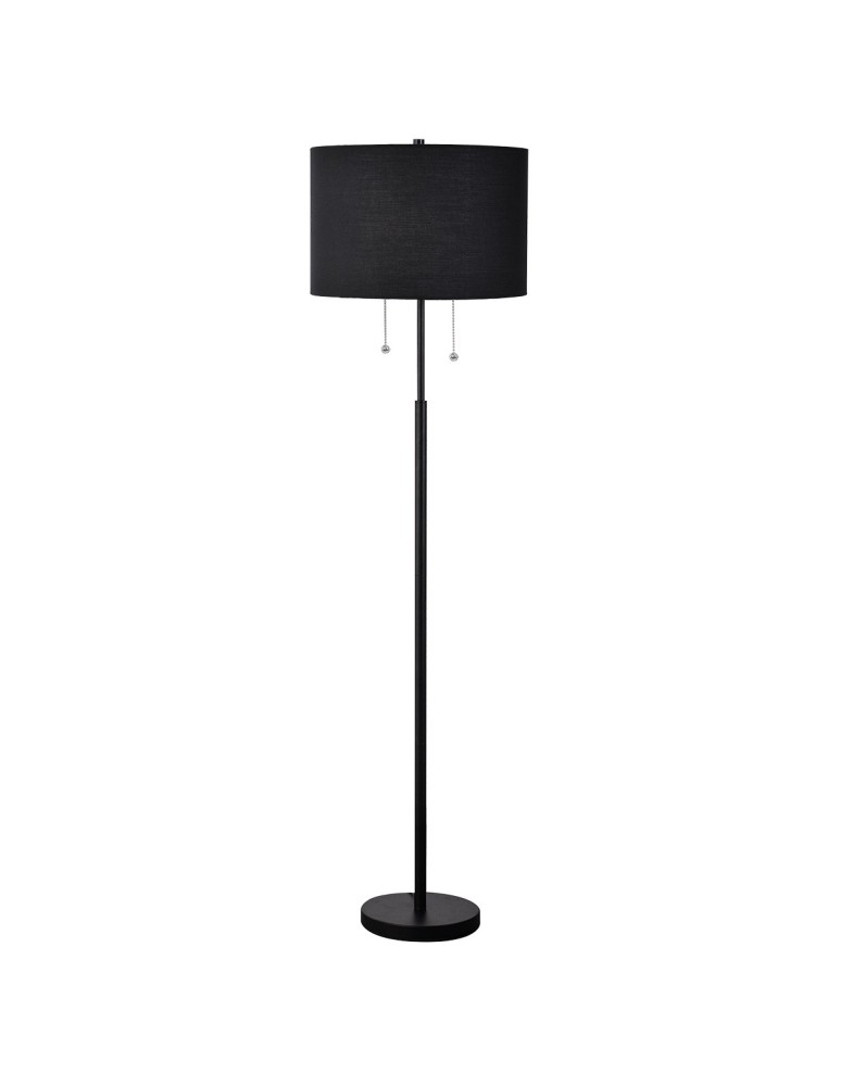 Floor lamps with lampshade - Light Prestige Fogo floor lamp black LP-0304/2F BK - product kolory-swiatla.pl 1