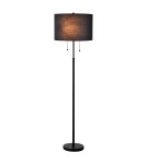 Floor lamps with lampshade - Light Prestige Fogo floor lamp black LP-0304/2F BK - product 5