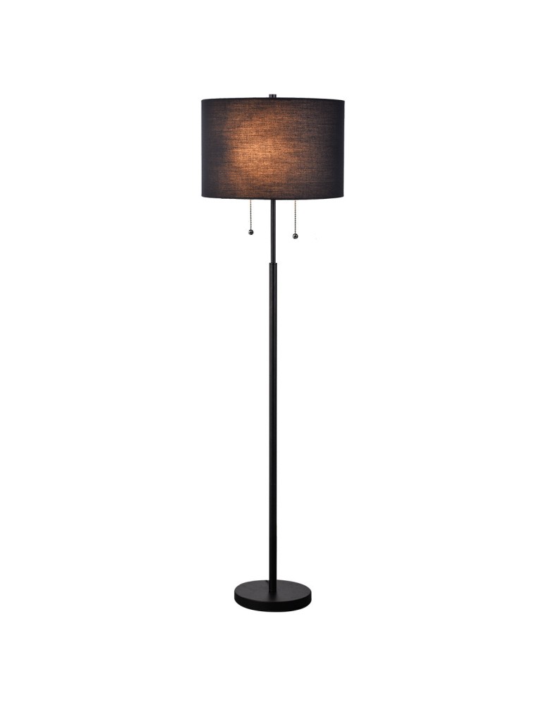 Floor lamps with lampshade - Light Prestige Fogo floor lamp black LP-0304/2F BK - product kolory-swiatla.pl 5