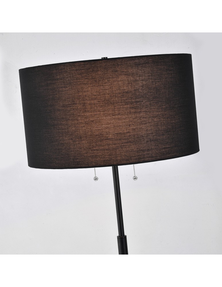 Floor lamps with lampshade - Light Prestige Fogo floor lamp black LP-0304/2F BK - product kolory-swiatla.pl 6