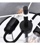 Floor lamps with lampshade - Light Prestige Fogo floor lamp black LP-0304/2F BK - product 7