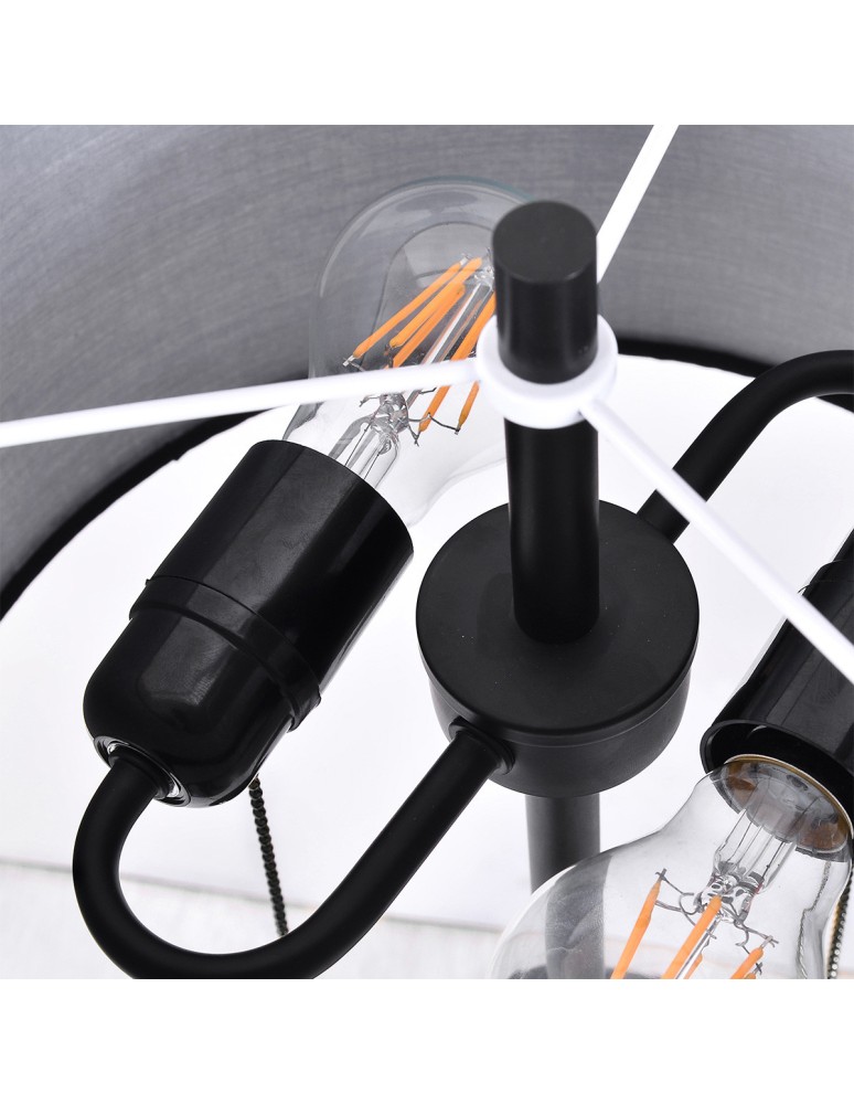 Floor lamps with lampshade - Light Prestige Fogo floor lamp black LP-0304/2F BK - product kolory-swiatla.pl 7