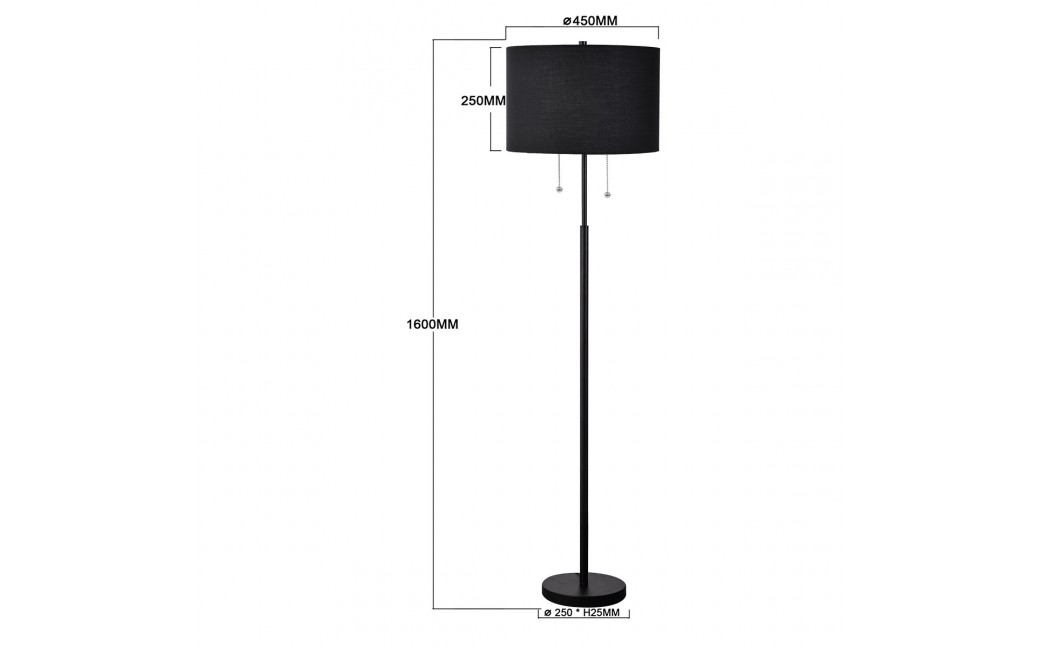 Light Prestige Fogo podłogowa czarna LP-0304/2F BK