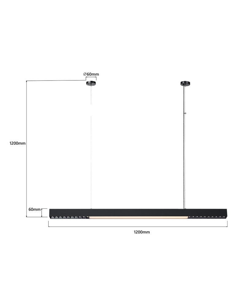 Pendant lamps over desk - Light Prestige Cali pendant lamp L black Smart LP-1301/1P L BK Smart - product kolory-swiatla.pl 8