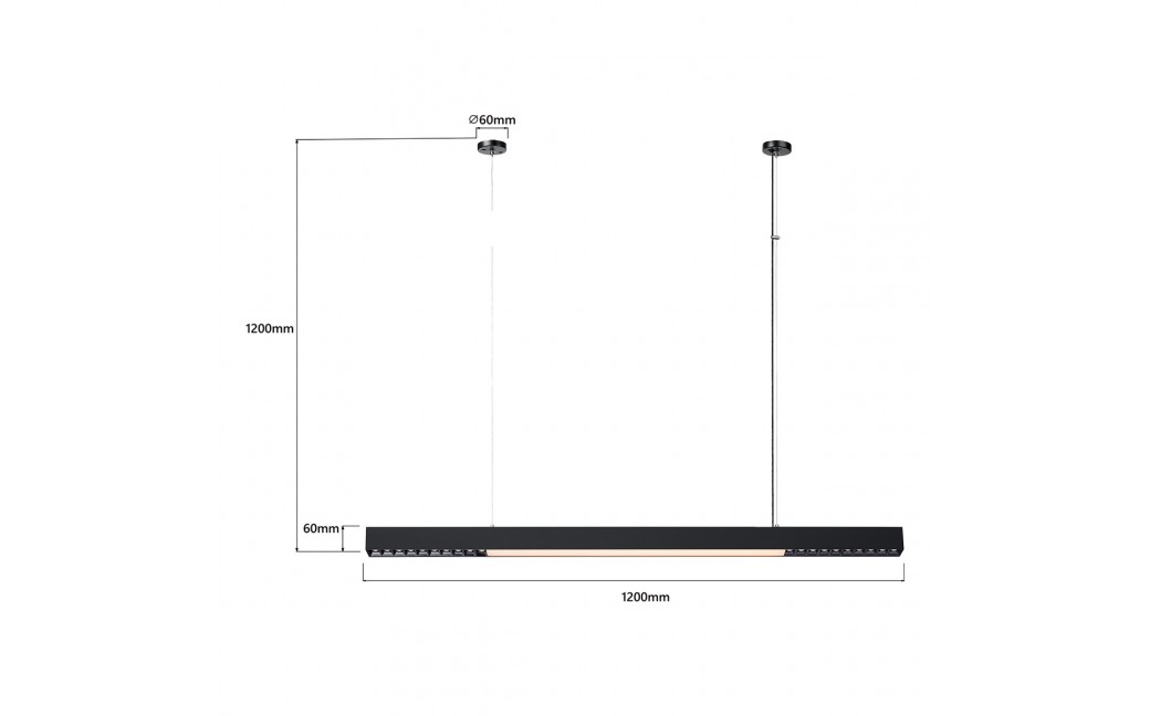 Light Prestige Cali lampa wisząca L czarna Smart LP-1301/1P L BK Smart