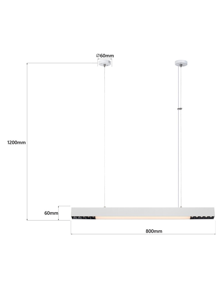 Pendant lamps over desk - Light Prestige Cali pendant lamp M white Smart LP-1301/1P M WH Smart - product kolory-swiatla.pl 7