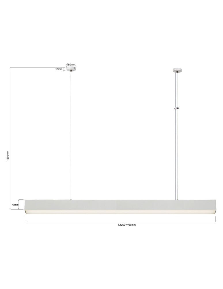 Pendant lamps over desk - Light Prestige Luci pendant lamp L white Smart LP-1401/1P L WH Smart - product kolory-swiatla.pl 7