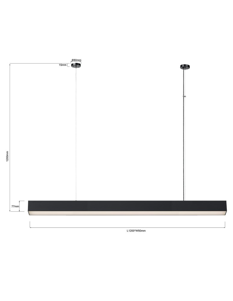 Pendant lamps over desk - Light Prestige Luci pendant lamp L black Smart LP-1401/1P L BK Smart - product kolory-swiatla.pl 7