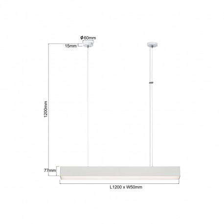 Light Prestige Luci lampa wisząca M biała Smart LP-1401/1P M WH Smart