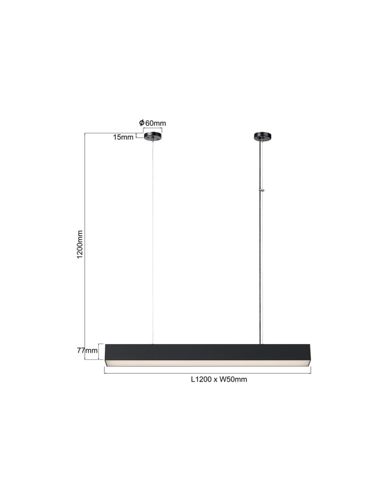 Pendant lamps over desk - Light Prestige Luci pendant lamp M black Smart LP-1401/1P M BK Smart - product kolory-swiatla.pl 6