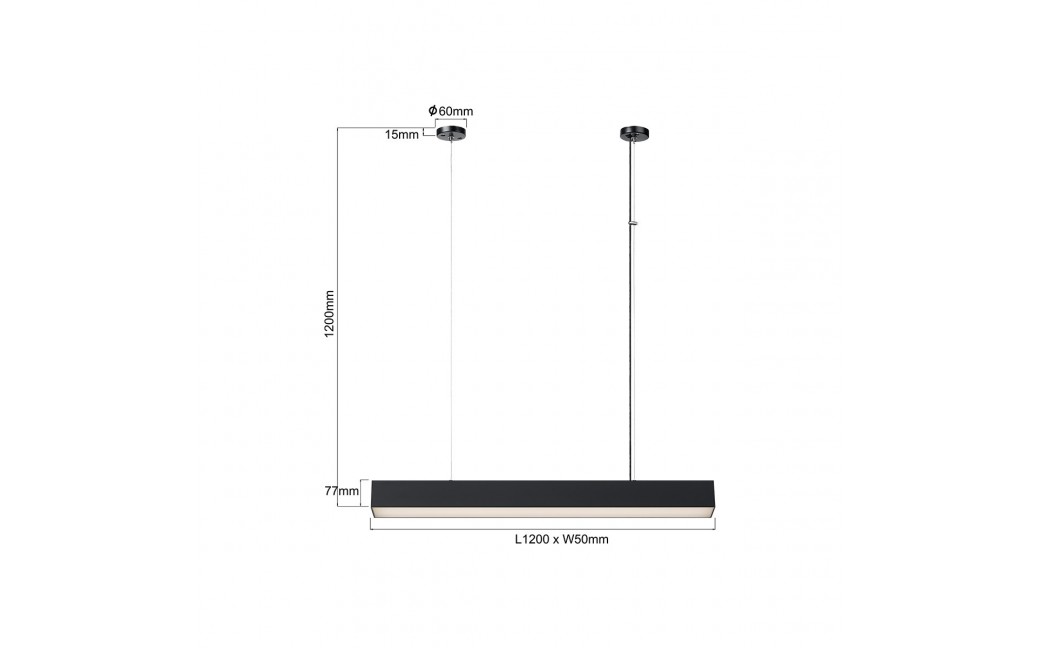 Light Prestige Luci lampa wisząca M czarna Smart LP-1401/1P M BK Smart