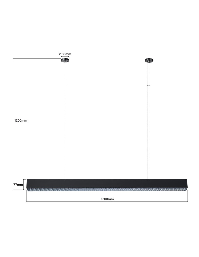 Pendant lamps over desk - Light Prestige Mira pendant lamp L black Smart LP-1201/1P L BK Smart - product kolory-swiatla.pl 7