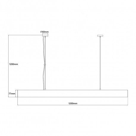 Light Prestige Mira lampa wisząca L czarna Smart LP-1201/1P L BK Smart