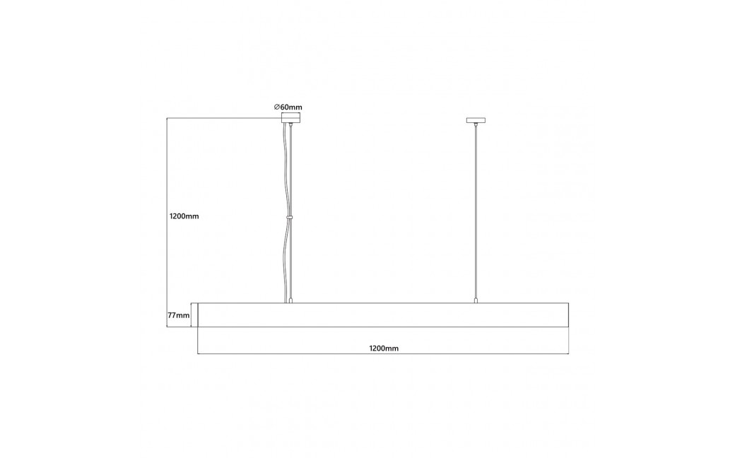 Light Prestige Mira lampa wisząca L czarna Smart LP-1201/1P L BK Smart