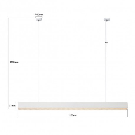 Light Prestige Mira lampa wisząca L biała Smart LP-1201/1P L WH Smart