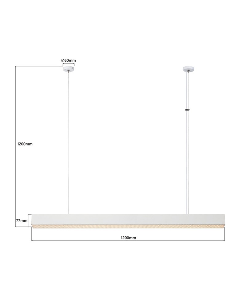 Pendant lamps over desk - Light Prestige Mira pendant lamp L white Smart LP-1201/1P L WH Smart - product kolory-swiatla.pl 7