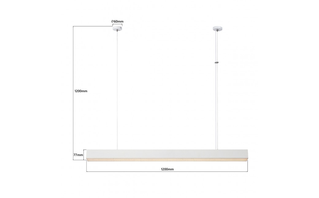 Light Prestige Mira lampa wisząca L biała Smart LP-1201/1P L WH Smart