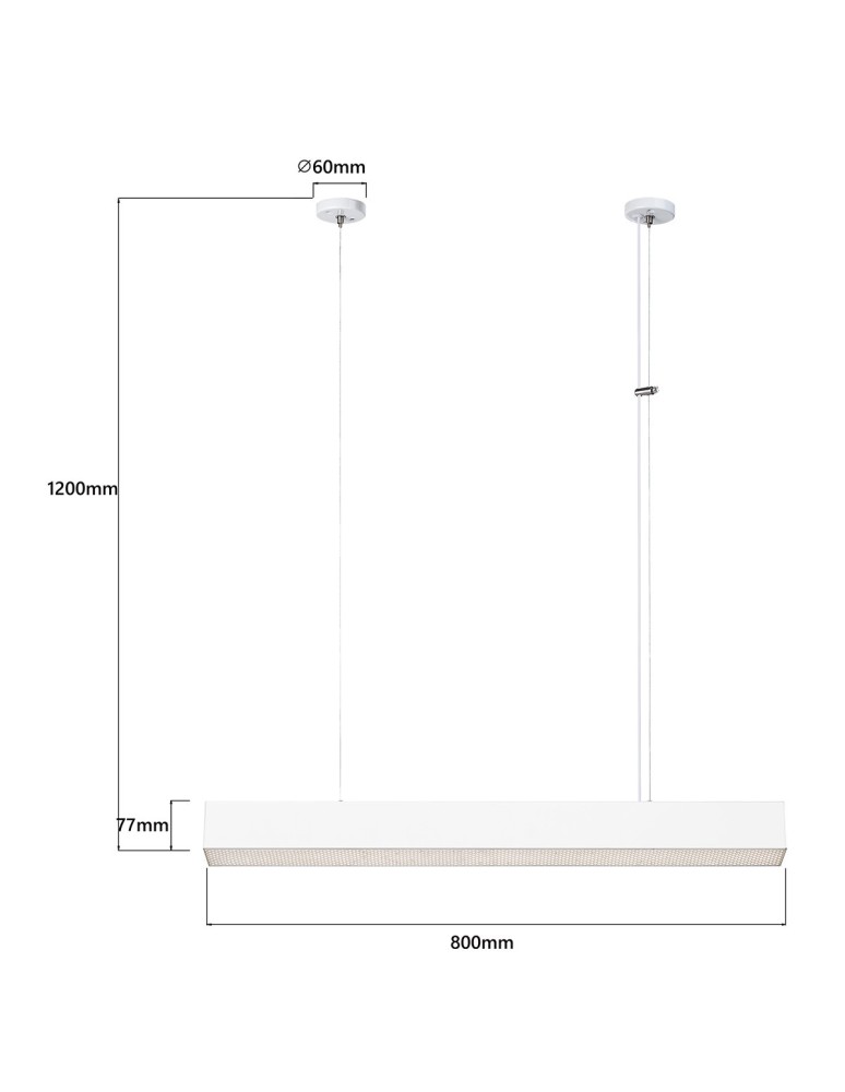 Pendant lamps over desk - Light Prestige Mira pendant lamp M white Smart LP-1201/1P M WH Smart - product kolory-swiatla.pl 6