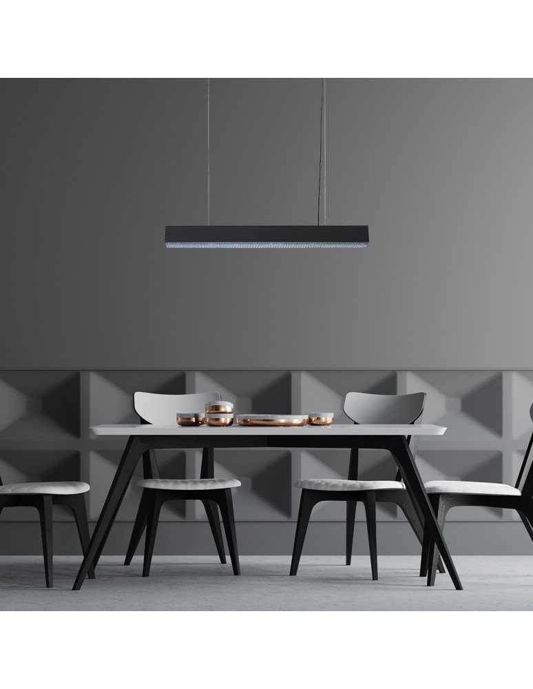 Pendant lamps over desk - Light Prestige Mira pendant lamp M black Smart LP-1201/1P M BK Smart - product kolory-swiatla.pl 2
